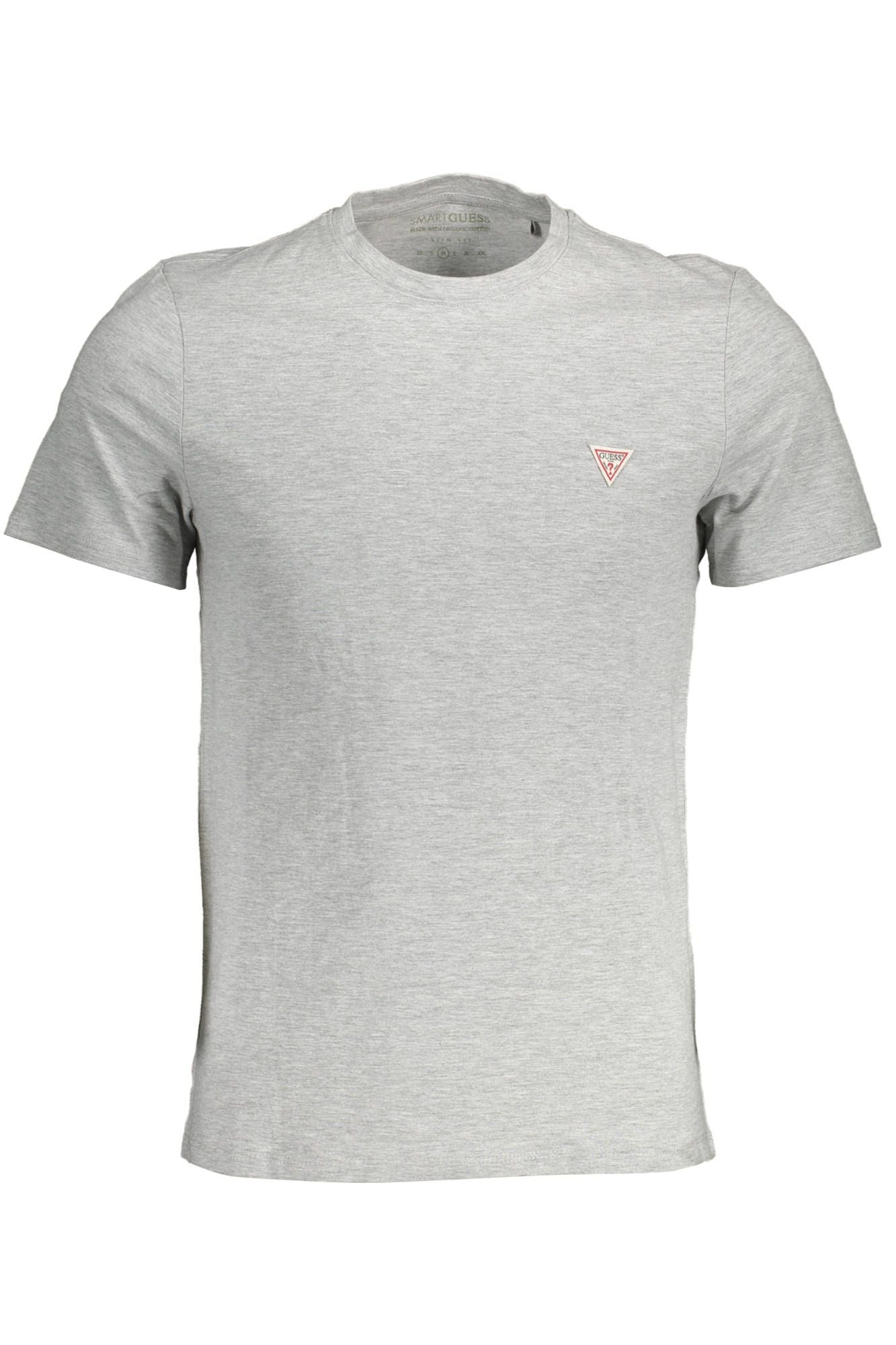 Guess Jeans Chic Gray Slim Fit Logo Tee for Men Guess Jeans