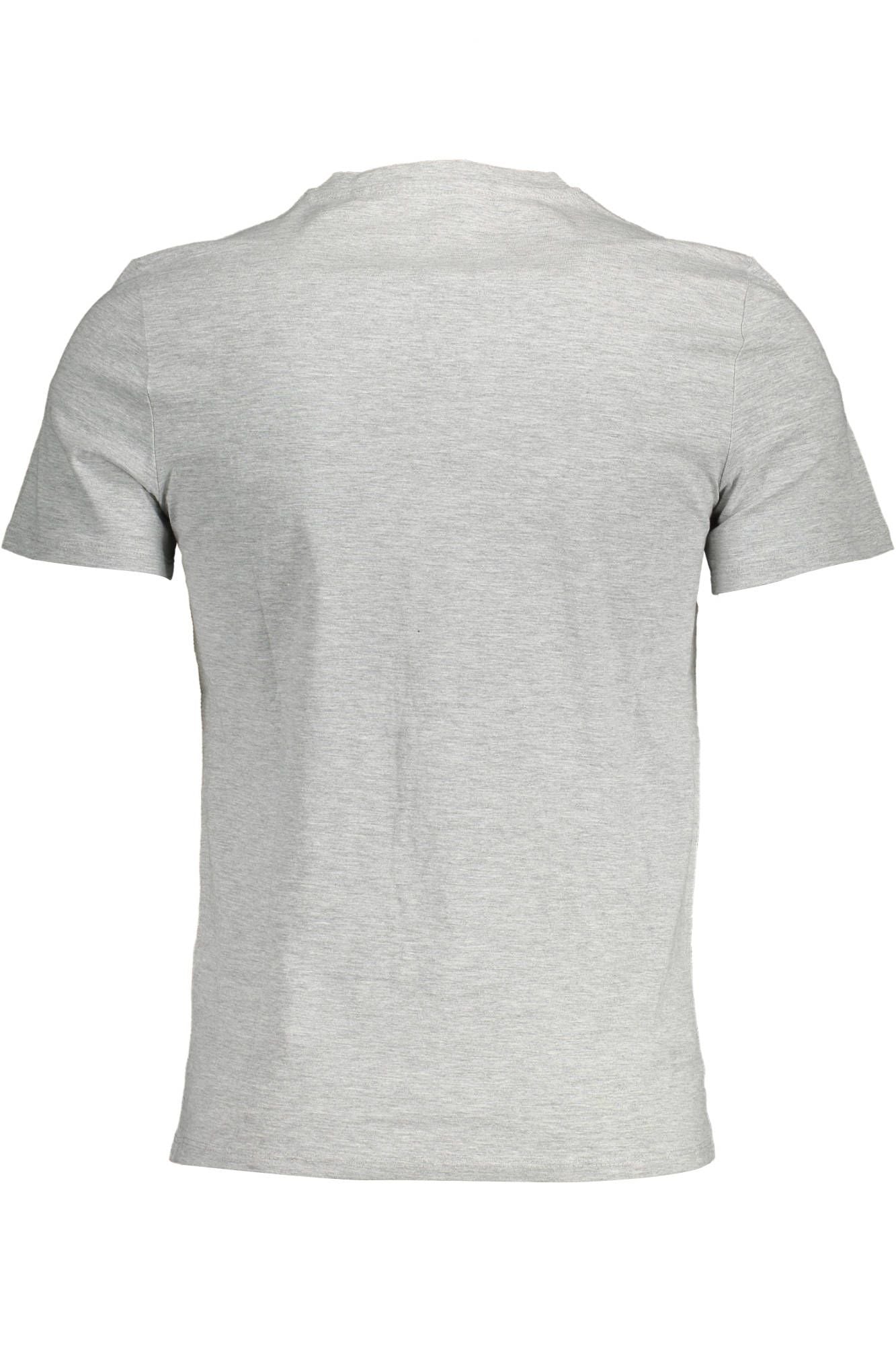 Guess Jeans Chic Gray Slim Fit Logo Tee for Men Guess Jeans