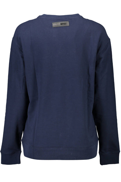 Plein Sport Sleek Blue Long-Sleeved Sweatshirt with Logo Plein Sport