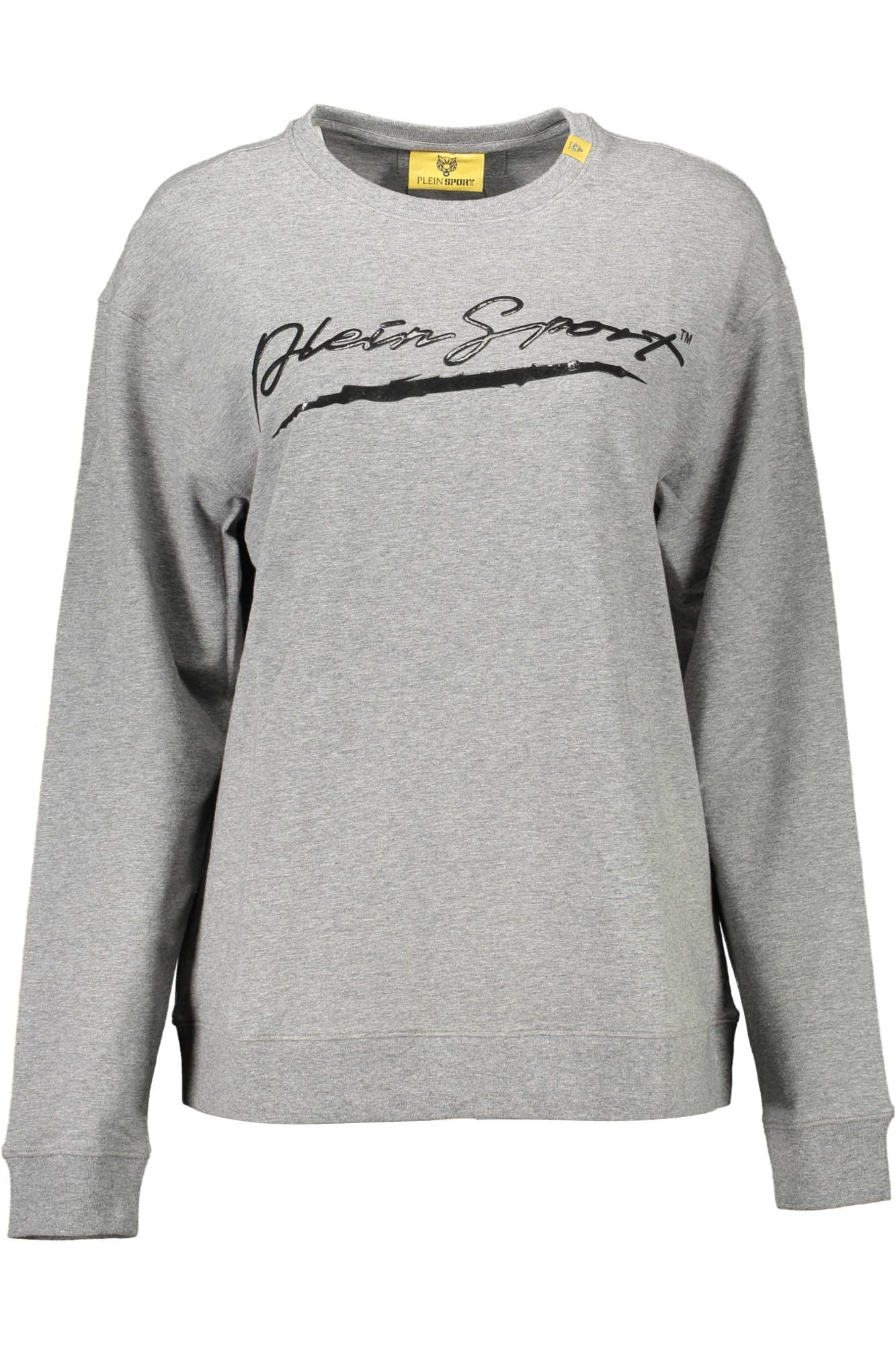 Plein Sport Chic Gray Contrast Detail Sweatshirt Plein Sport