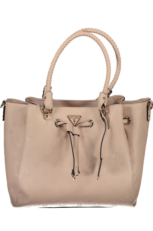 Guess Jeans Chic Pink Drawstring Handbag – Timeless Elegance Guess Jeans