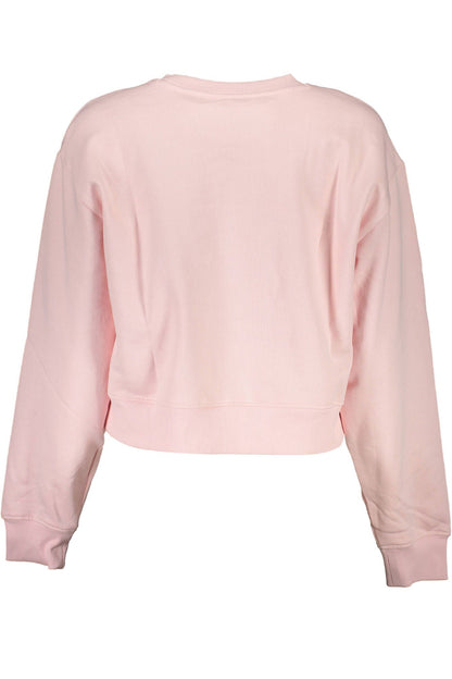 Guess Jeans Chic Pink Organic Cotton Sweatshirt Guess Jeans