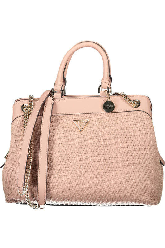 Guess Jeans Chic Pink Chain-Handle Shoulder Bag Guess Jeans