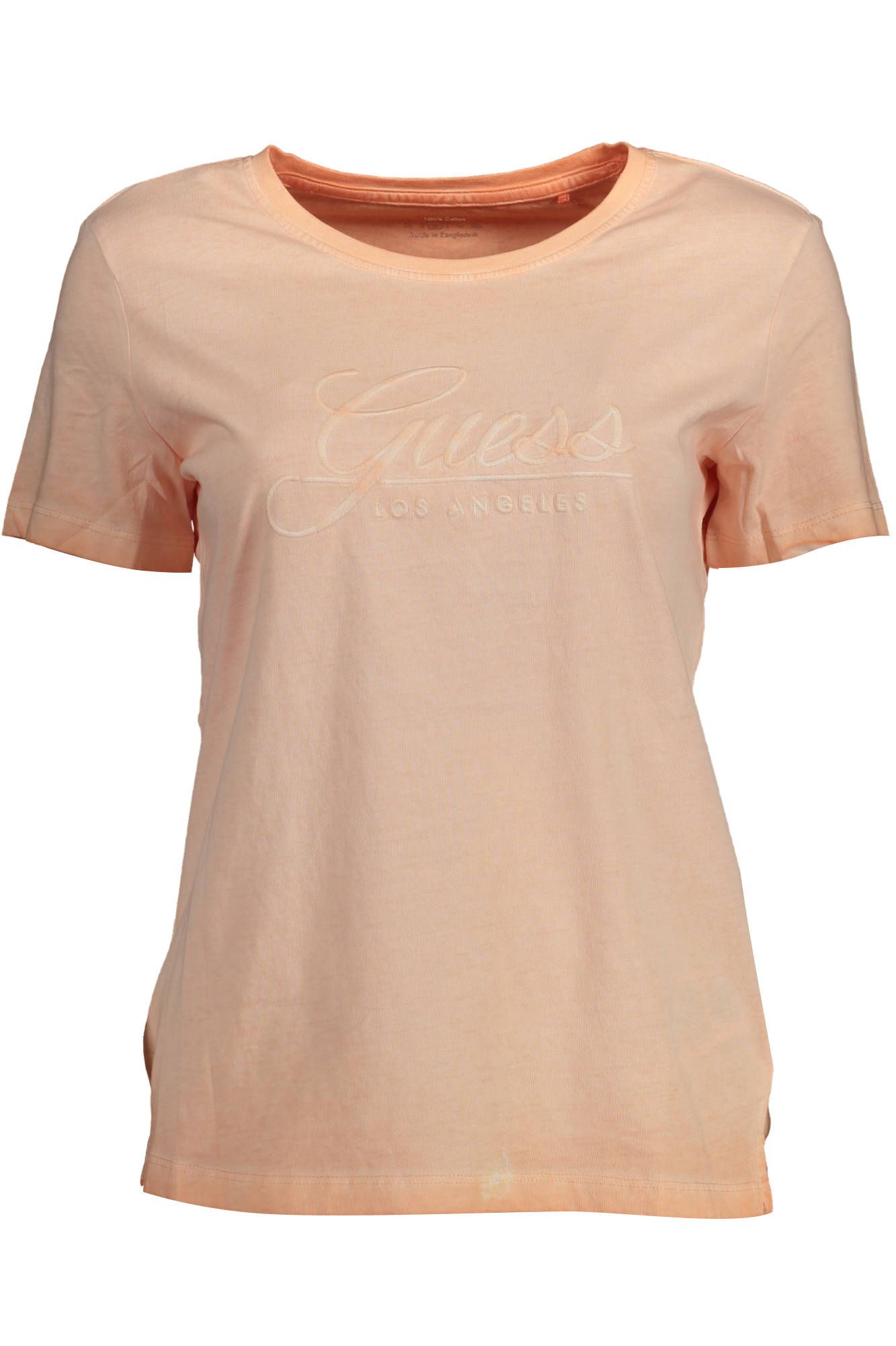 Guess Jeans Chic Pink Embroidered Logo Tee Guess Jeans