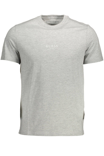 Guess Jeans Chic Gray Slim Fit Organic Cotton Tee Guess Jeans