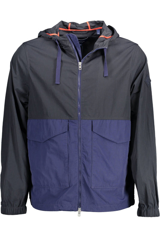 Gant Chic Blue Hooded Sports Jacket with Contrast Details Gant