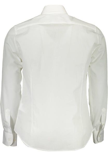 La Martina Elegant White Cotton Long Sleeve Shirt La Martina