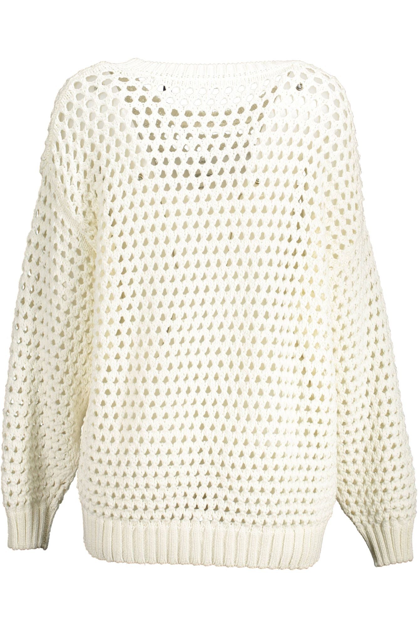 Gant Elegant White Perforated Crewneck Sweater Gant