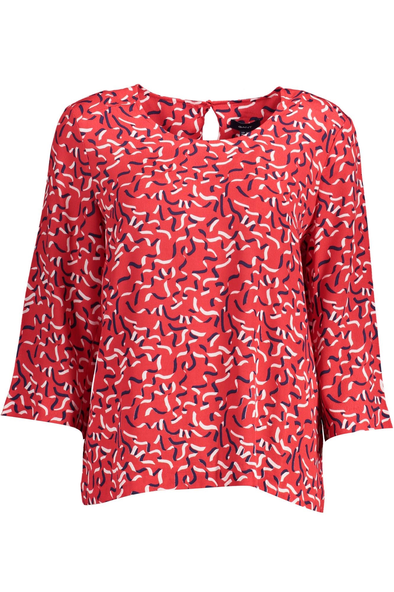 Gant Elegant Red Viscose Shirt with Wide Neckline Gant