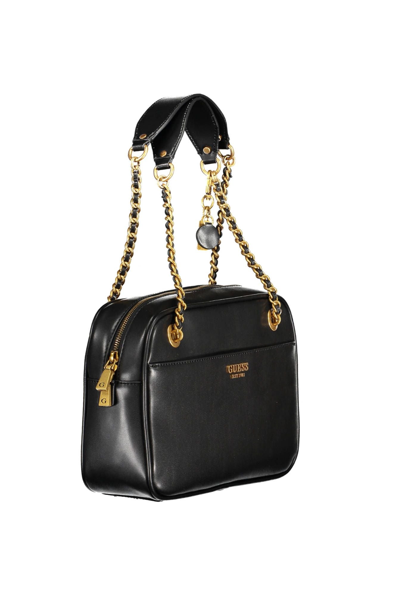 Guess Jeans Elegant Black Chain Shoulder Bag Guess Jeans