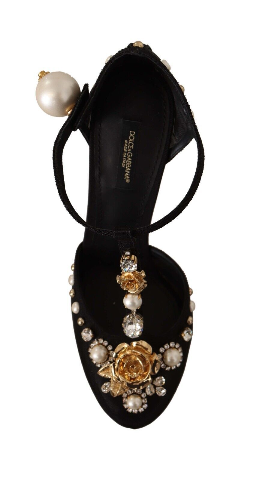 Dolce & Gabbana Elegant Embellished T-Strap Heels Sandals Dolce & Gabbana