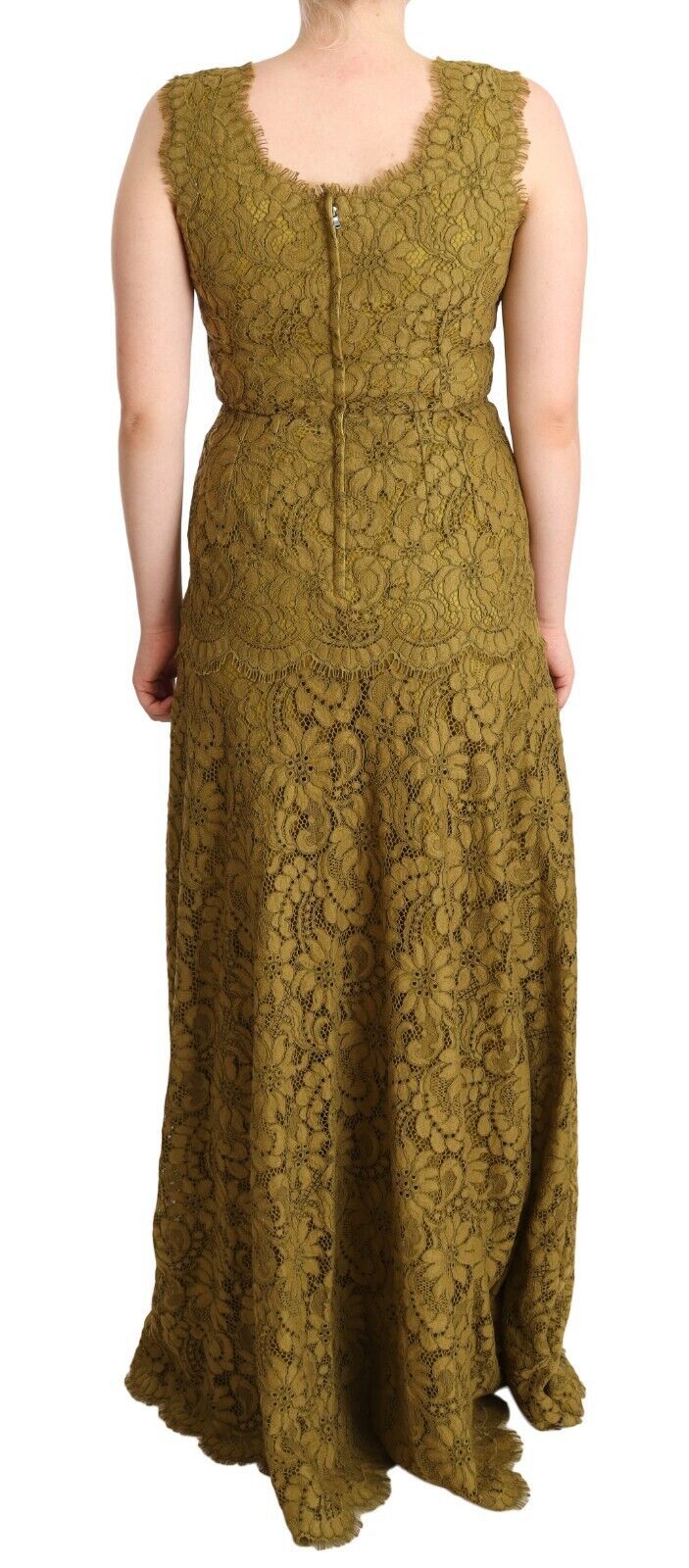 Dolce & Gabbana Elegant Lace Floor-Length Sleeveless Gown Dolce & Gabbana