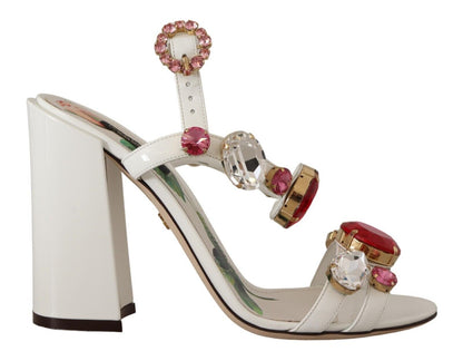 Dolce & Gabbana Keira Crystal-Embellished Ankle Strap Heels Dolce & Gabbana