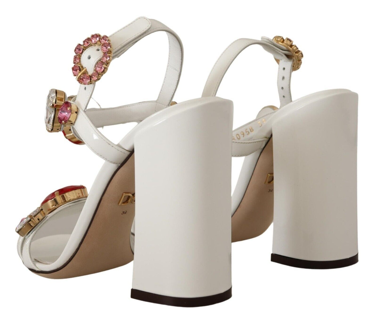 Dolce & Gabbana Keira Crystal-Embellished Ankle Strap Heels Dolce & Gabbana