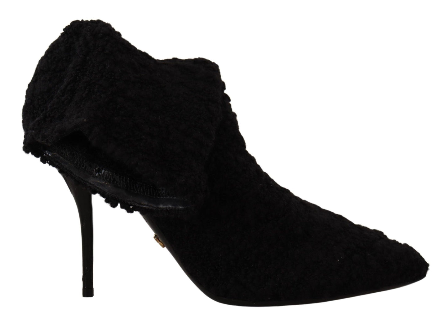 Dolce & Gabbana Elegant Black Mid-Calf Viscose Boots Dolce & Gabbana