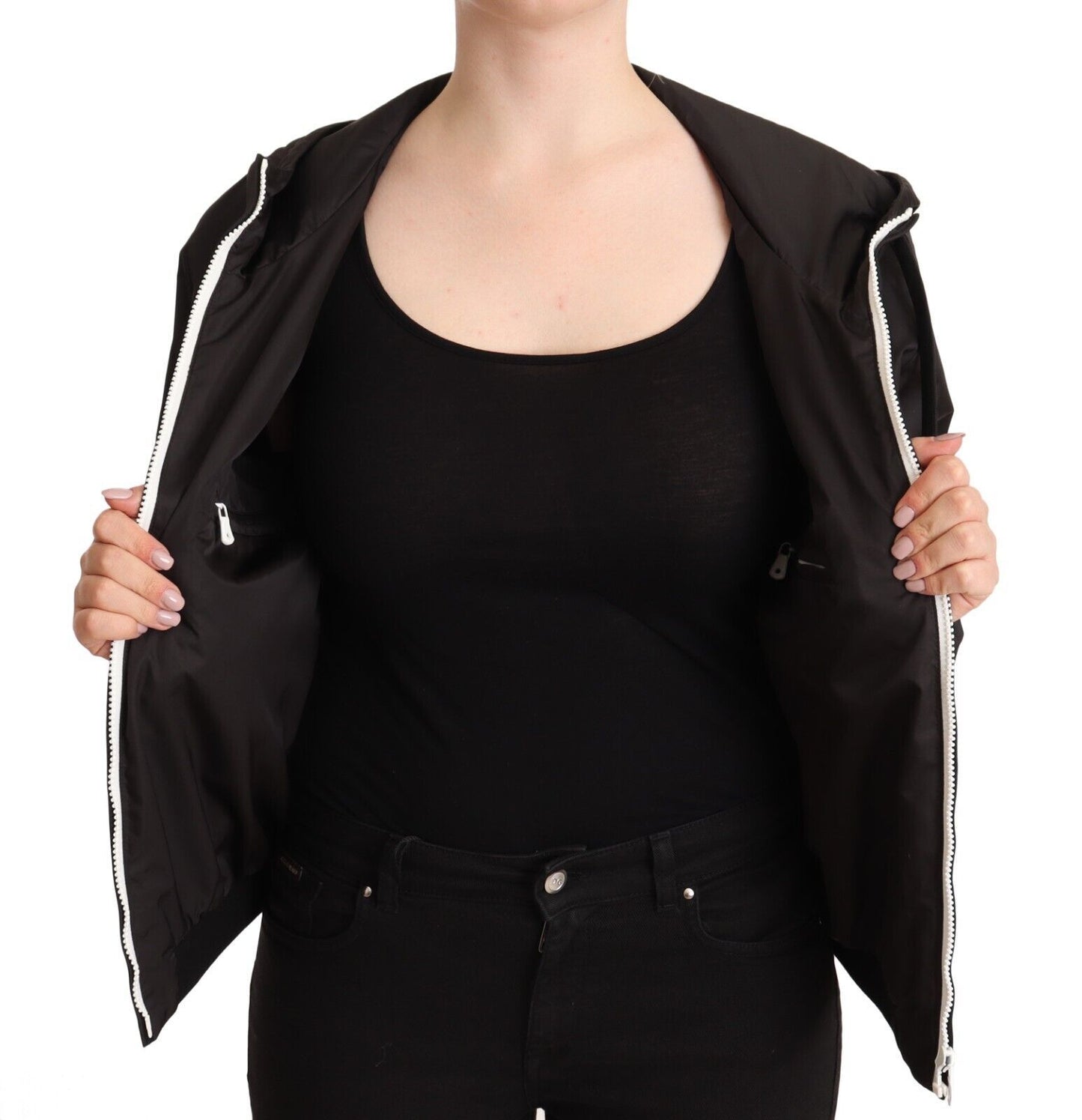 Dolce & Gabbana Elegant Black Bomber Jacket with Hood Dolce & Gabbana