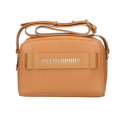 Plein Sport Chic Camel-Toned Crossbody with Double Zip Closure Plein Sport