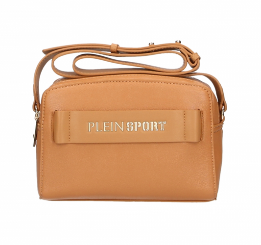 Plein Sport Chic Camel-Toned Crossbody with Double Zip Closure Plein Sport