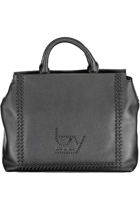 BYBLOS Elegant Two-Handle Black Handbag with Contrasting Details BYBLOS