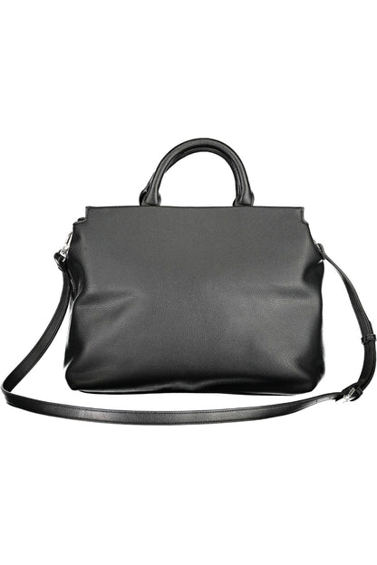 BYBLOS Elegant Two-Handle Black Handbag with Contrasting Details BYBLOS