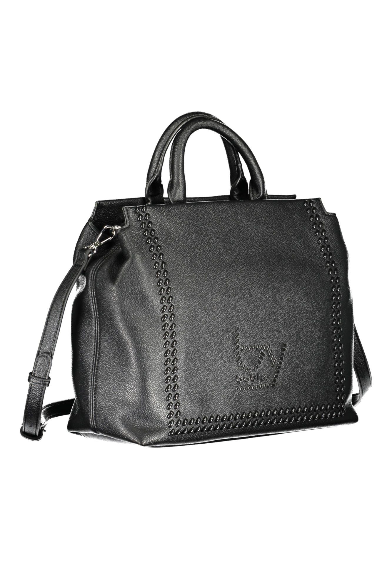 BYBLOS Elegant Two-Handle Black Handbag with Contrasting Details BYBLOS