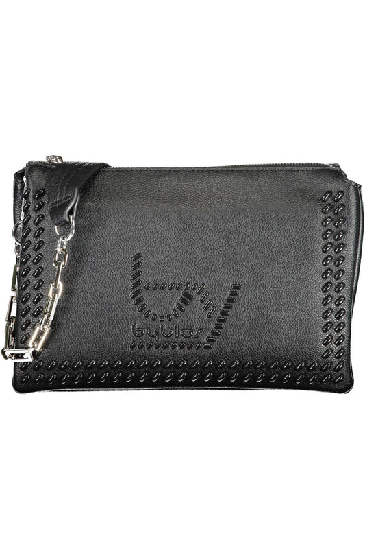 BYBLOS Elegant Chain-Handle Black Shoulder Bag BYBLOS