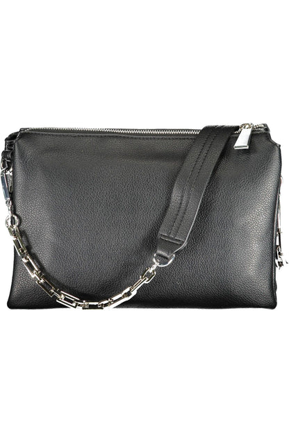 BYBLOS Elegant Chain-Handle Black Shoulder Bag BYBLOS