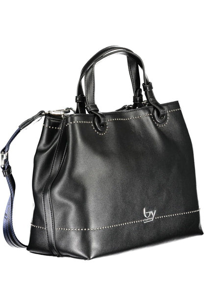 BYBLOS Elegant Black Two-Compartment Handbag BYBLOS