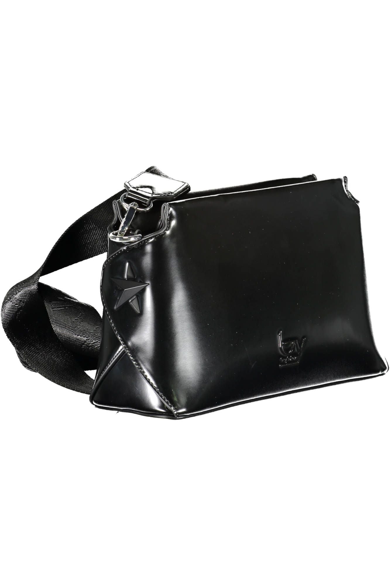 BYBLOS Elegant Black Contrasting Details Shoulder Bag BYBLOS