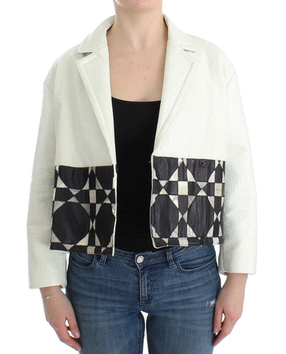 Andrea Pompilio Exclusive Black & White Leather Jacket Andrea Pompilio