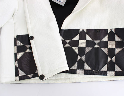 Andrea Pompilio Exclusive Black & White Leather Jacket Andrea Pompilio