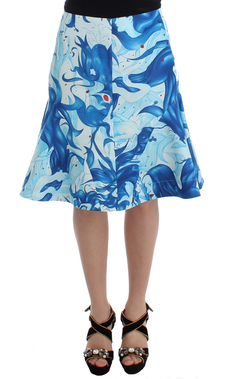 Koonhor Elegant Fresco-Print Knee-Length Skirt Koonhor