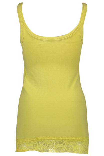 Silvian Heach Chic Yellow Lace-Insert Tank Top Silvian Heach