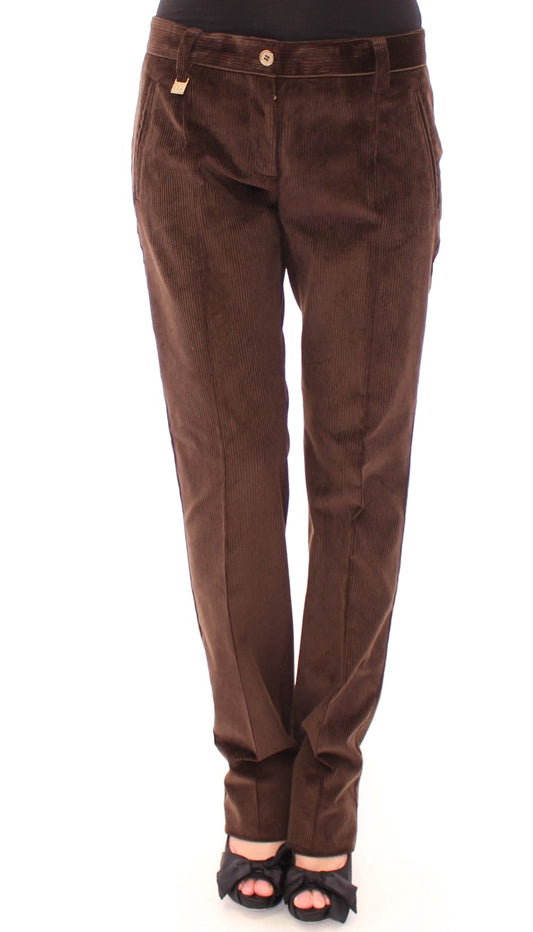 Dolce & Gabbana Elegant Brown Cotton Trousers Dolce & Gabbana