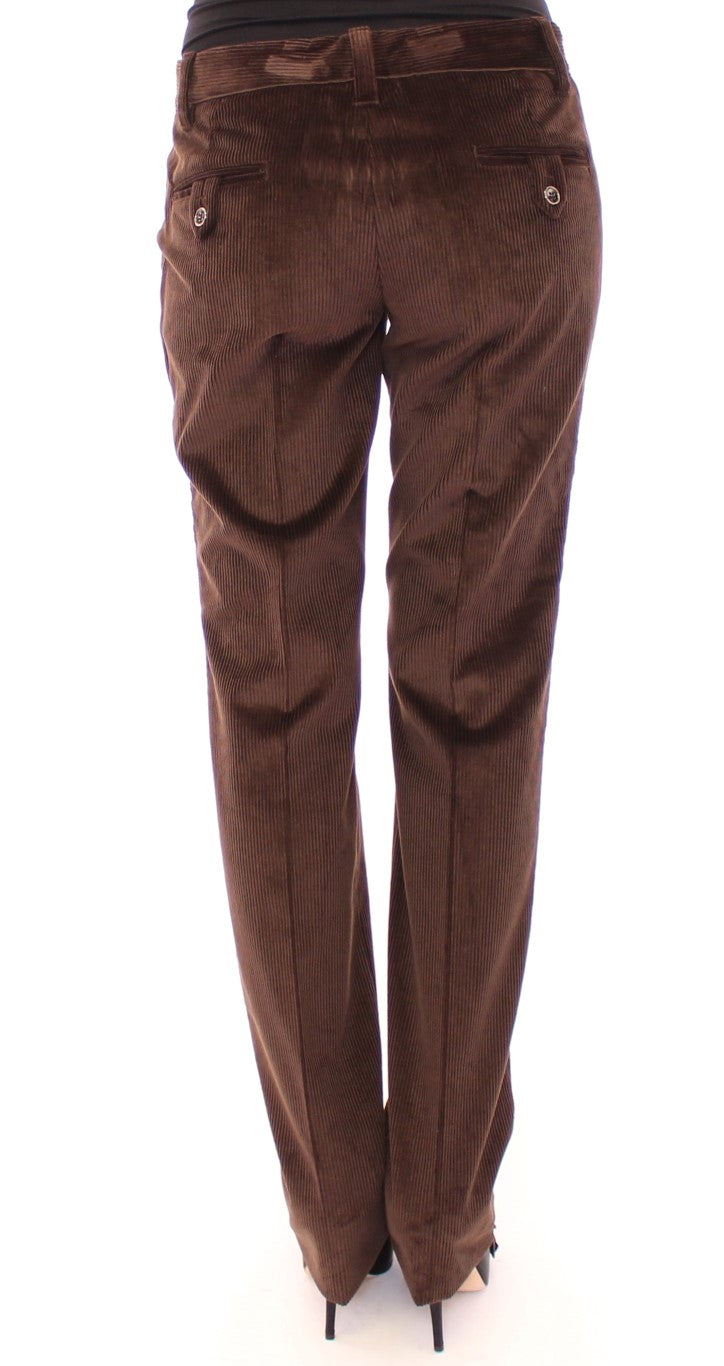 Dolce & Gabbana Elegant Brown Cotton Trousers Dolce & Gabbana