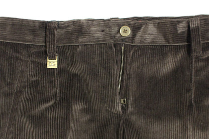 Dolce & Gabbana Elegant Brown Cotton Trousers Dolce & Gabbana