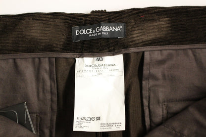 Dolce & Gabbana Elegant Brown Cotton Trousers Dolce & Gabbana