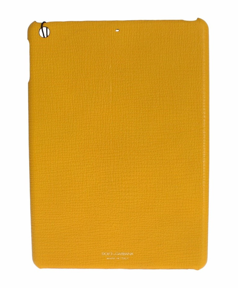 Dolce & Gabbana Chic Yellow Leather Tablet Case Dolce & Gabbana