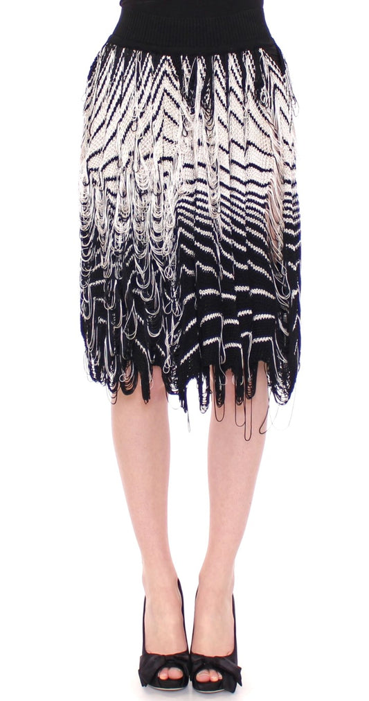 Alice Palmer Chic Black & White Knitted Skirt Alice Palmer