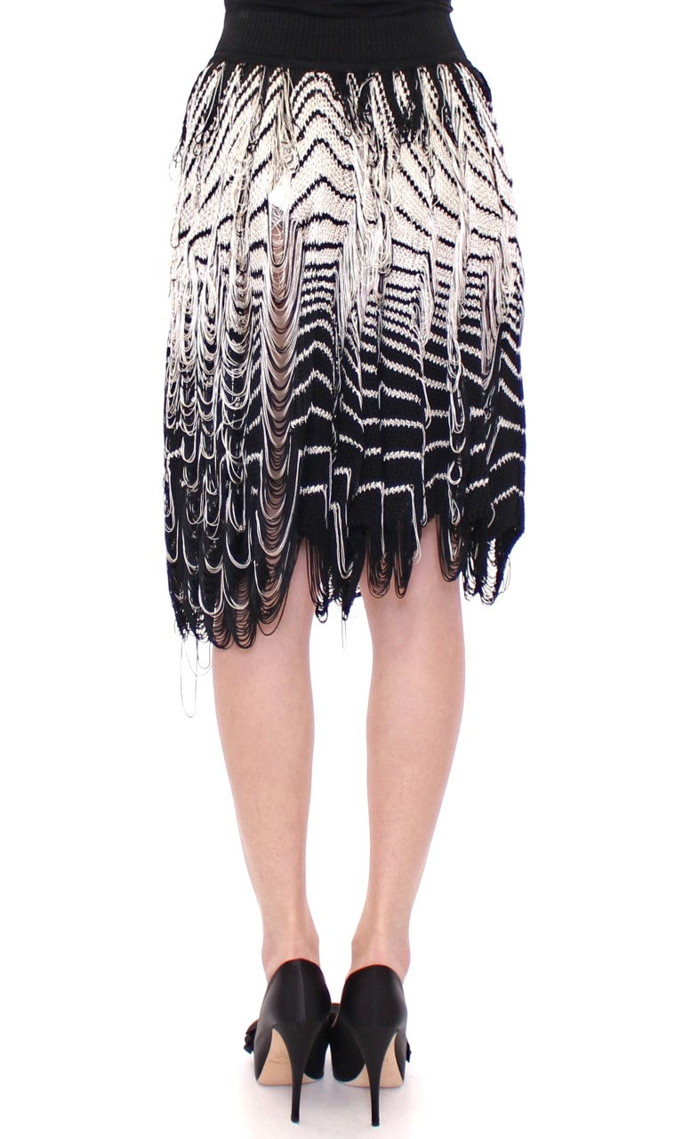 Alice Palmer Chic Black & White Knitted Skirt Alice Palmer