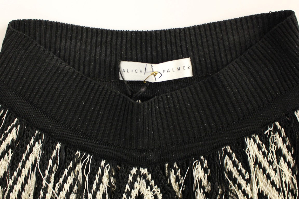 Alice Palmer Chic Black & White Knitted Skirt Alice Palmer