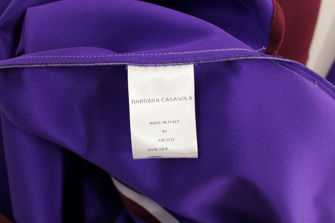 Barbara Casasola Elegant Long Silk Gown in Lavender Barbara Casasola