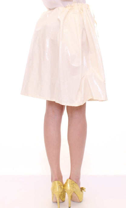 Licia Florio Elegant White Tie-Waist Skirt Licia Florio