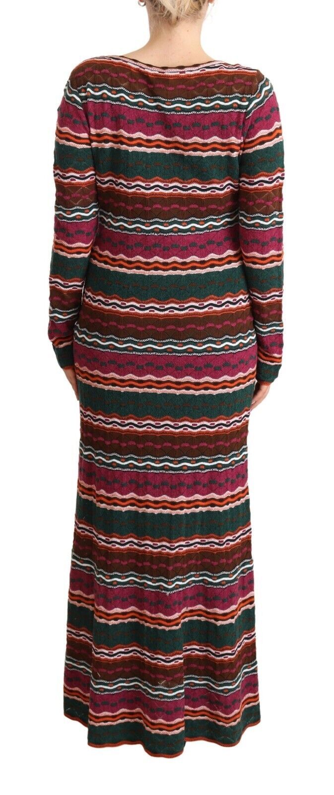 Missoni Multicolor Striped Long Sleeve Sheath Dress Missoni