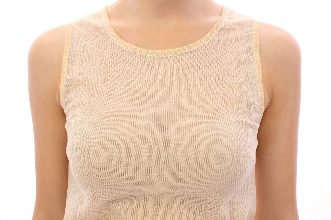 Dolce & Gabbana Elegant Beige Tank Top Blouse Dolce & Gabbana