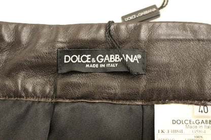 Dolce & Gabbana Elegant Leather Patchwork Skirt Dolce & Gabbana