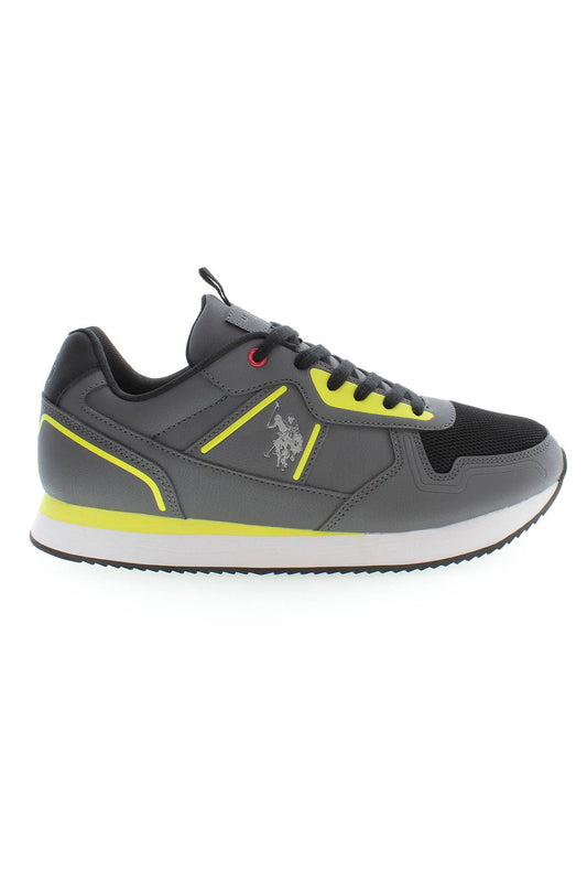 U.S. POLO ASSN. Sleek Gray Sporty Sneakers with Logo Accents U.S. POLO ASSN.