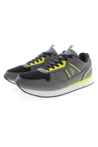 U.S. POLO ASSN. Sleek Gray Sporty Sneakers with Logo Accents U.S. POLO ASSN.