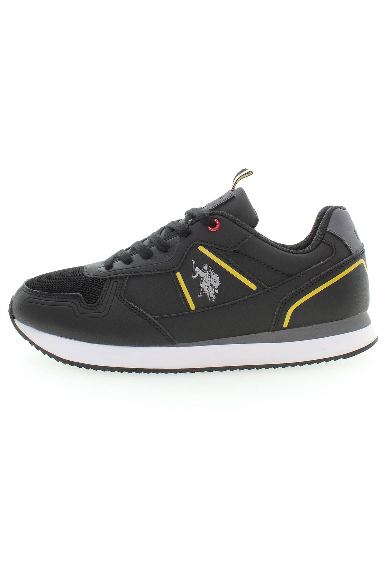 U.S. POLO ASSN. Sleek Black Lace-Up Sneakers with Logo Detail U.S. POLO ASSN.