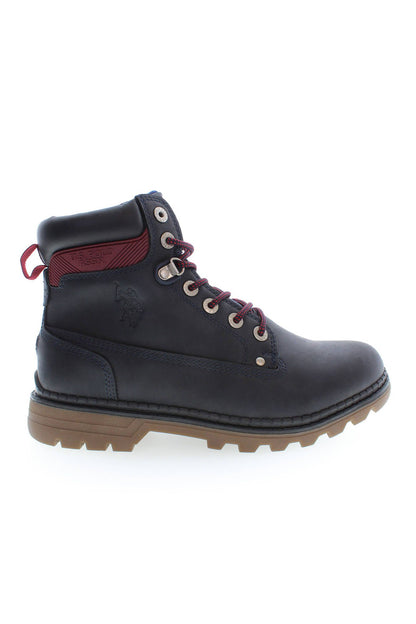 U.S. POLO ASSN. Elegant Blue High Boots with Lace Detail U.S. POLO ASSN.